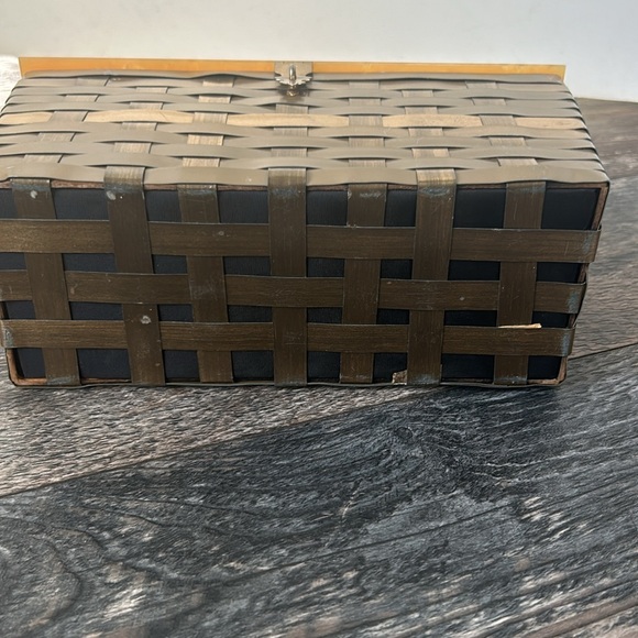 Vintage 50’s Metal Basketweave Purse Gold - Picture 9 of 11